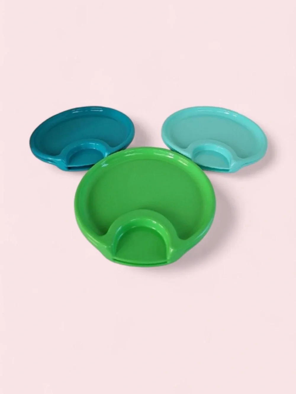 The Pampered Chef Turquoise Blue Divided Serving Plate